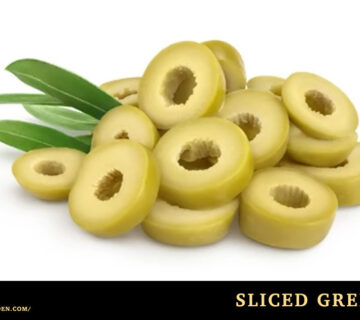 Sliced green olives