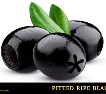 Pitted ripe black olives