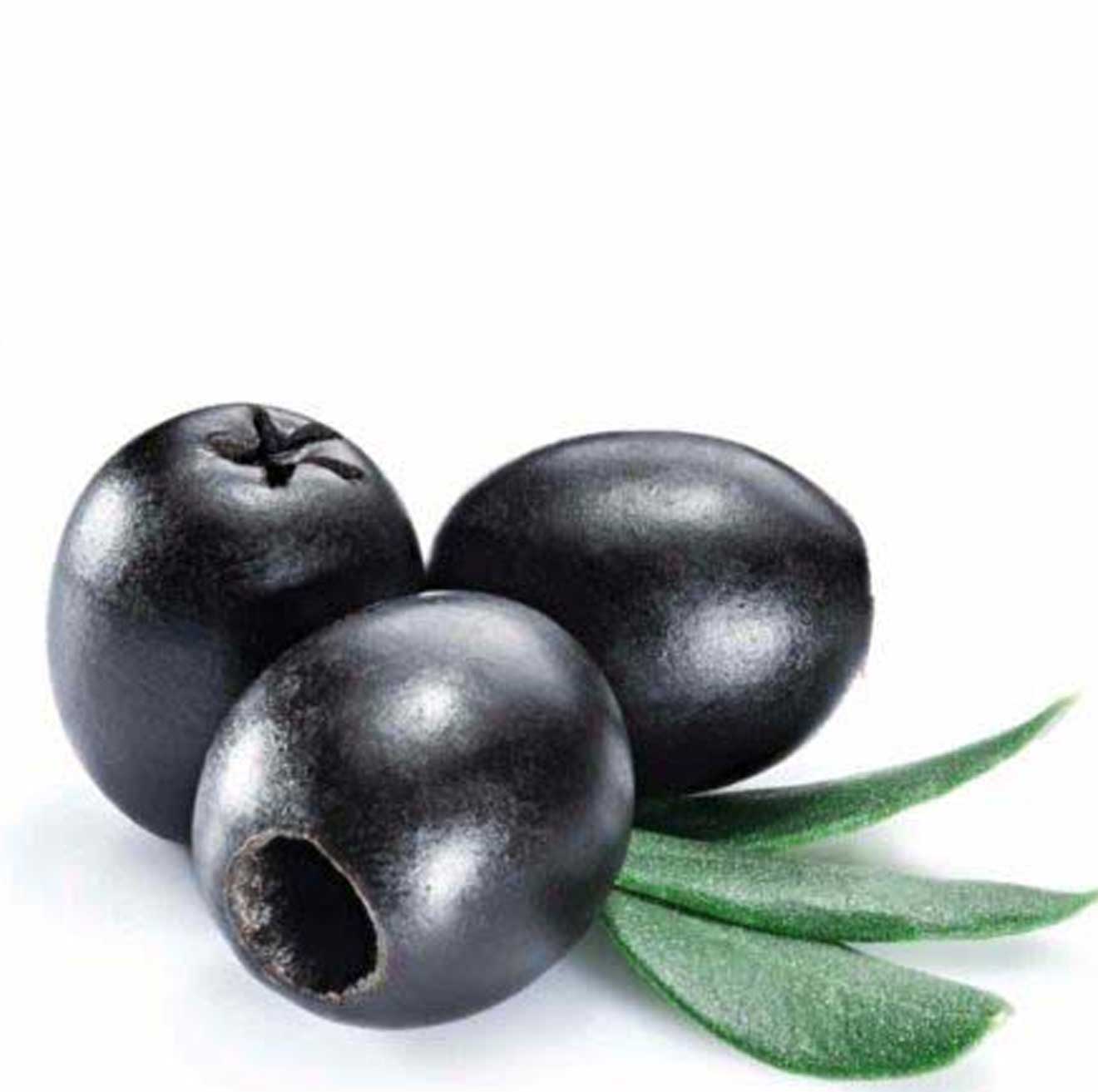 Pitted ripe black olives
