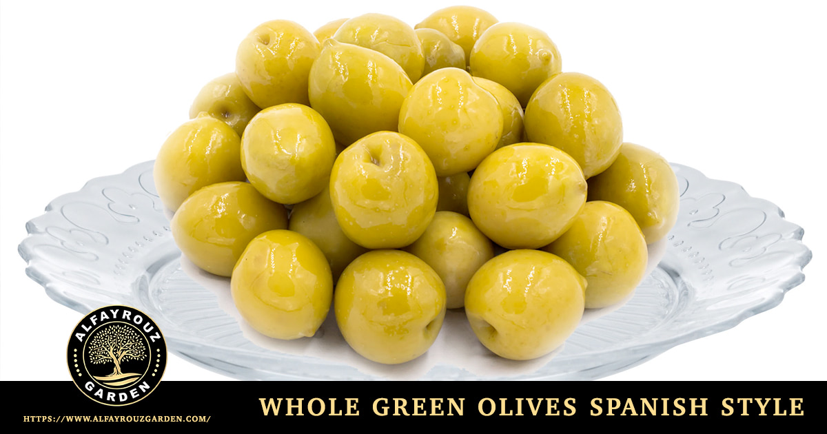 Whole green olives spanish style