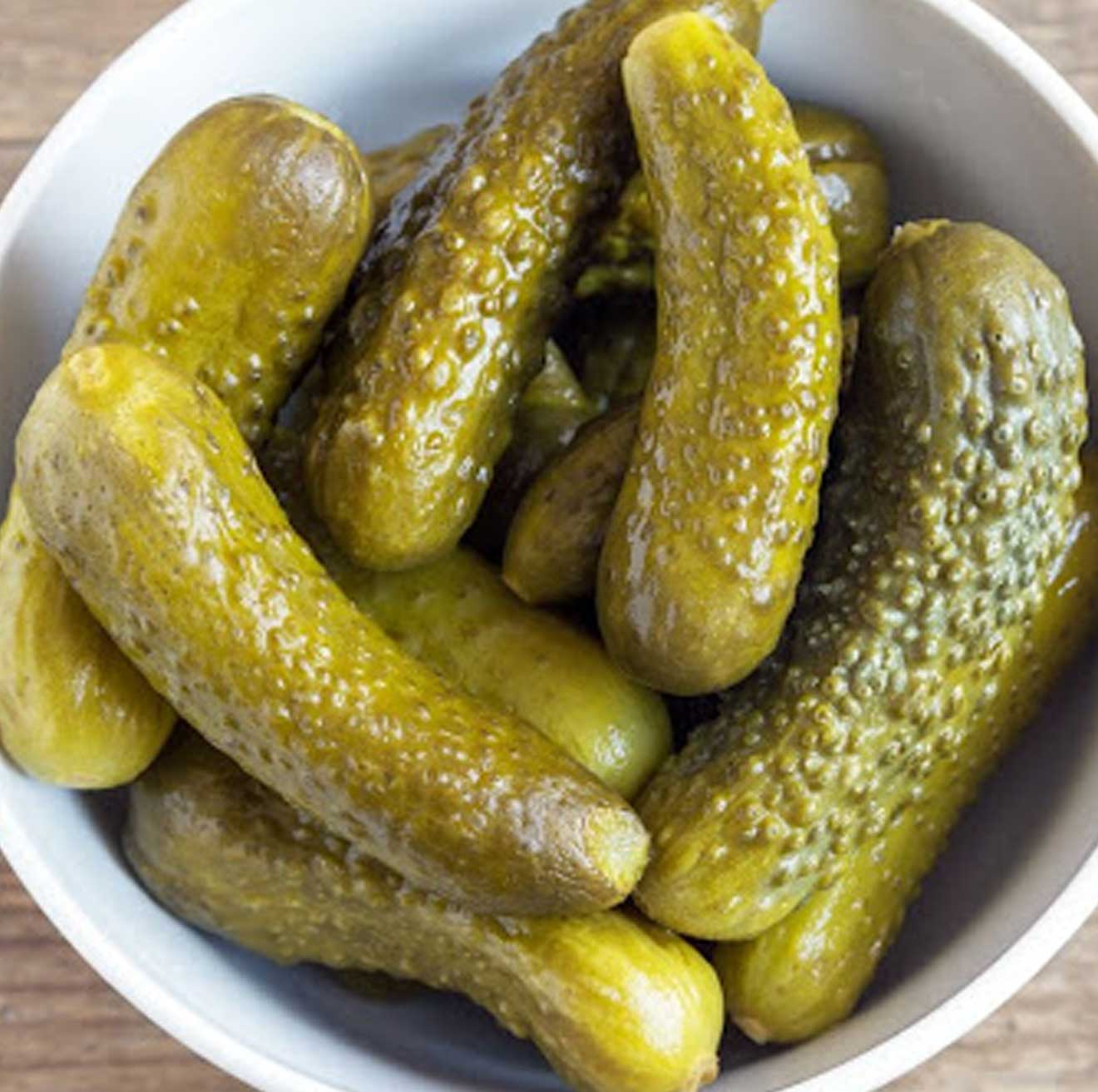 Whole pickle gherkins