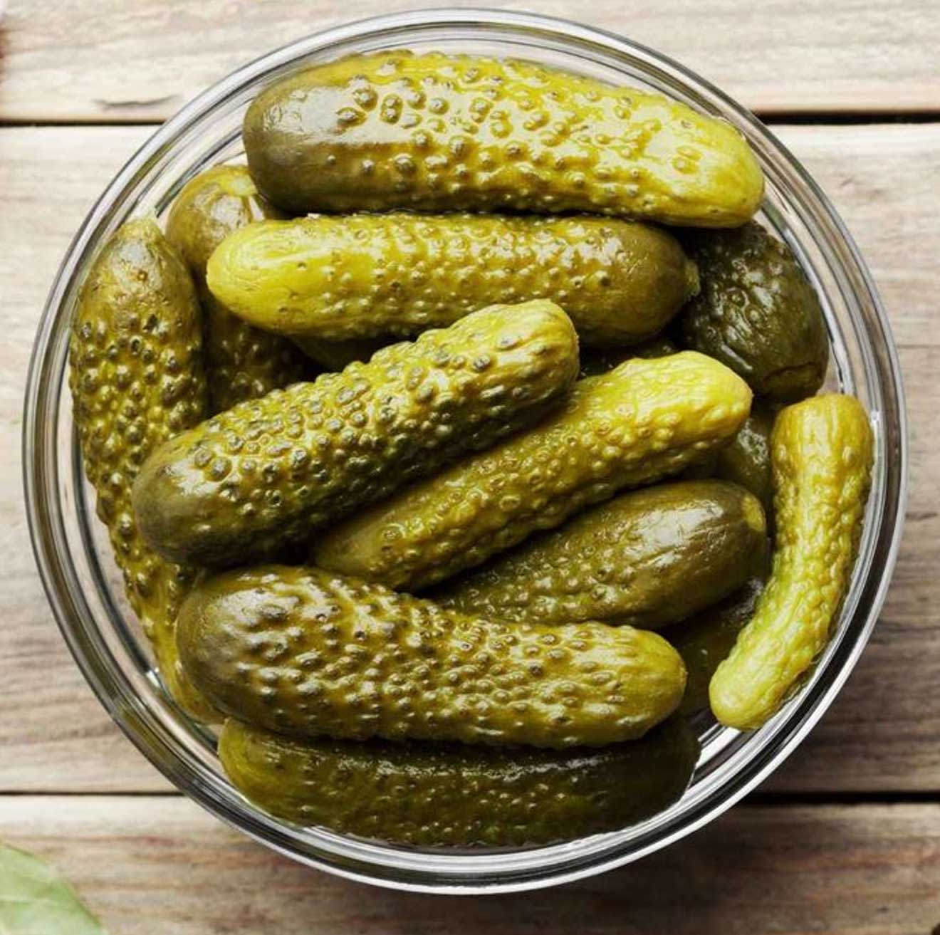 Whole pickle gherkins