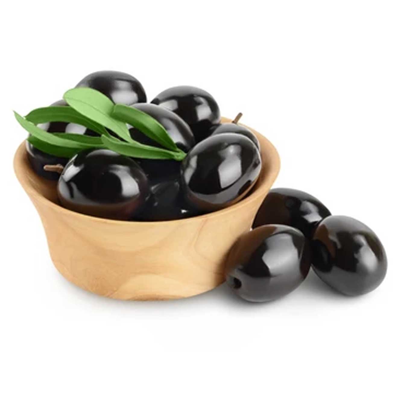 Whole ripe black olives